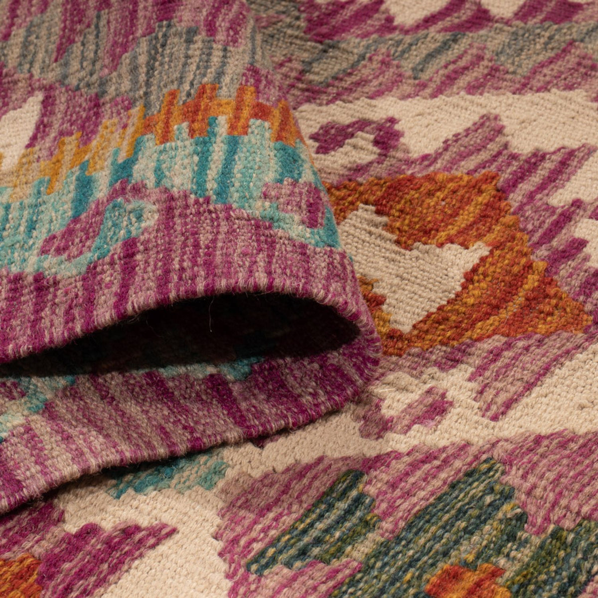 Biegacz Dywan Kelim - Splash - 295 x 80 cm - wielokolorowy