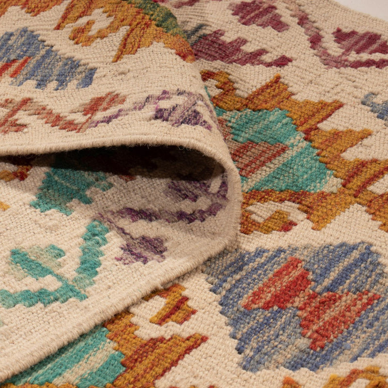 Biegacz Dywan Kelim - Splash - 301 x 81 cm - wielokolorowy