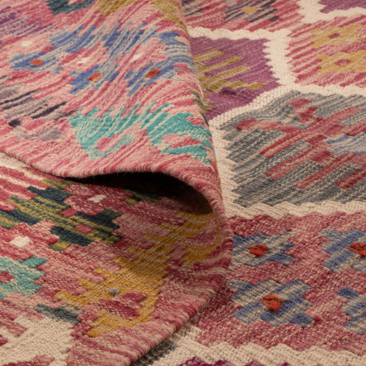 Dywan Kelim - Splash - 254 x 177 cm - wielokolorowy