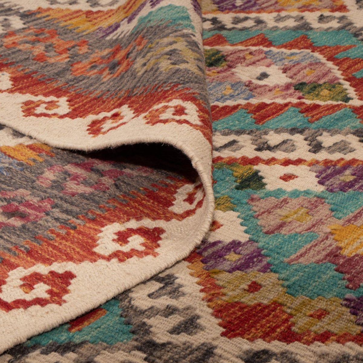 Dywan Kelim - Splash - 246 x 153 cm - wielokolorowy