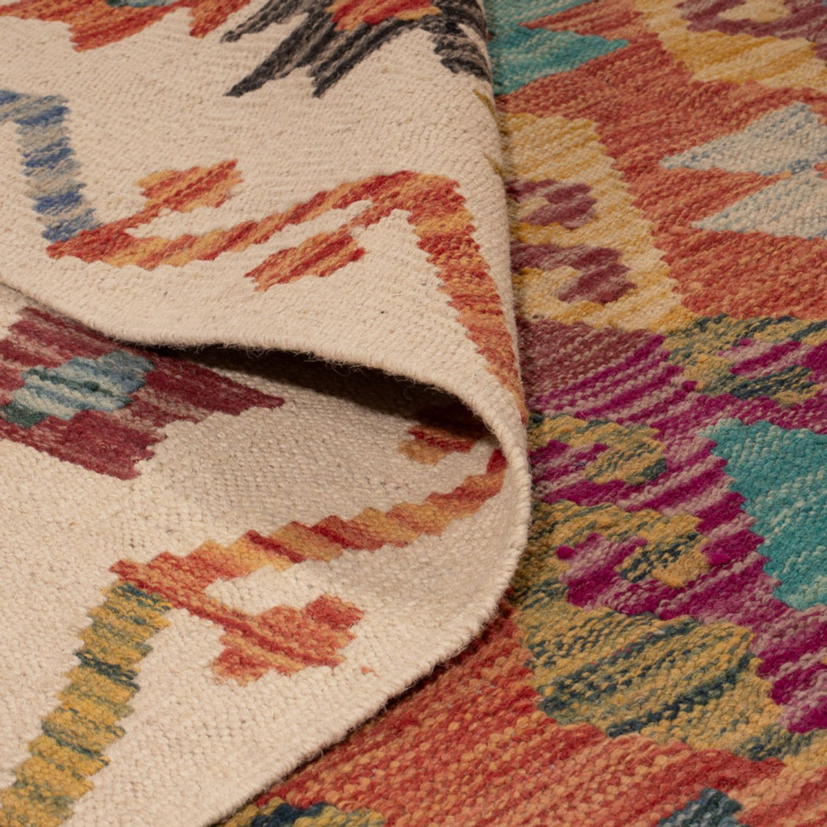 Dywan Kelim - Splash - 253 x 203 cm - wielokolorowy