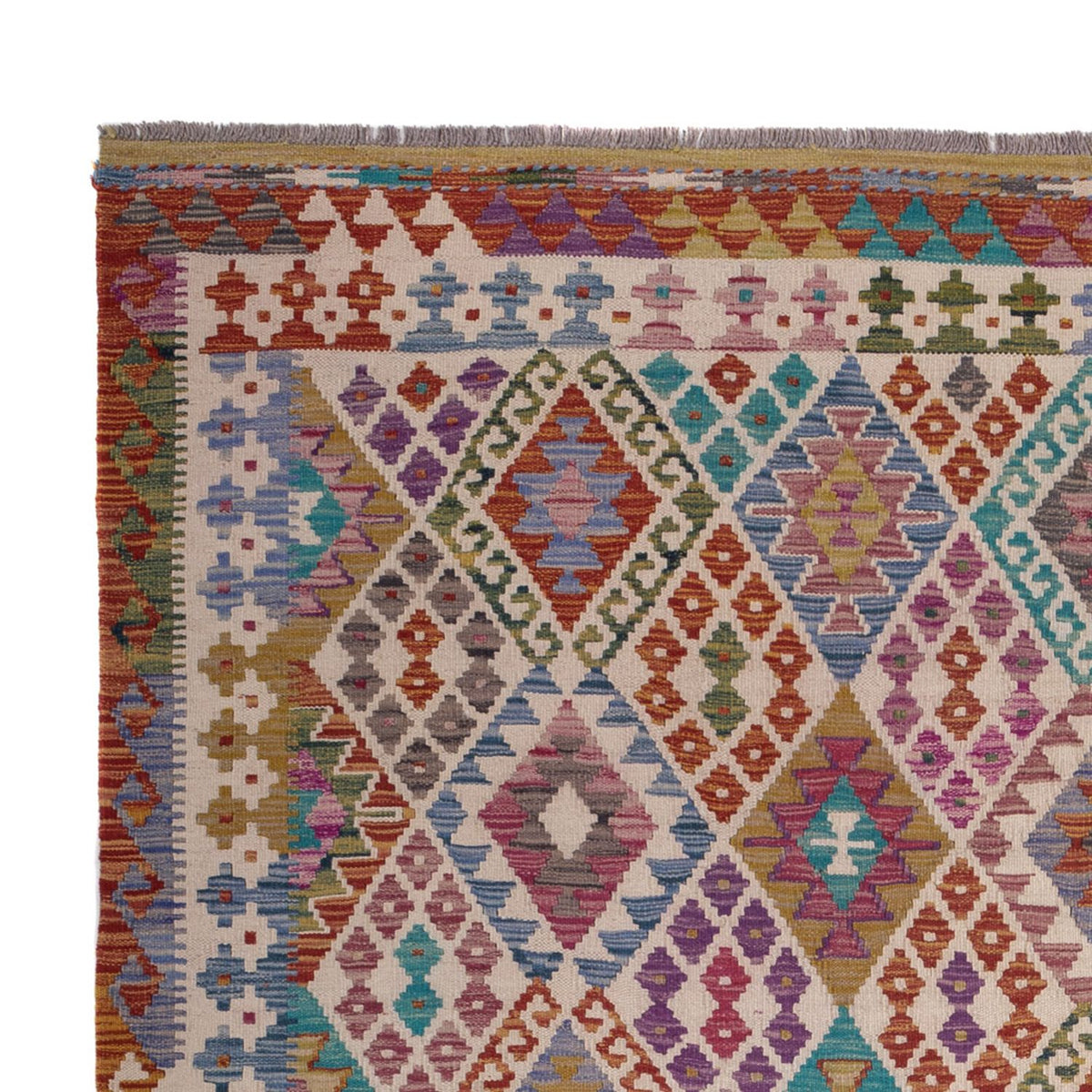 Dywan Kelim - Splash - 246 x 204 cm - wielokolorowy