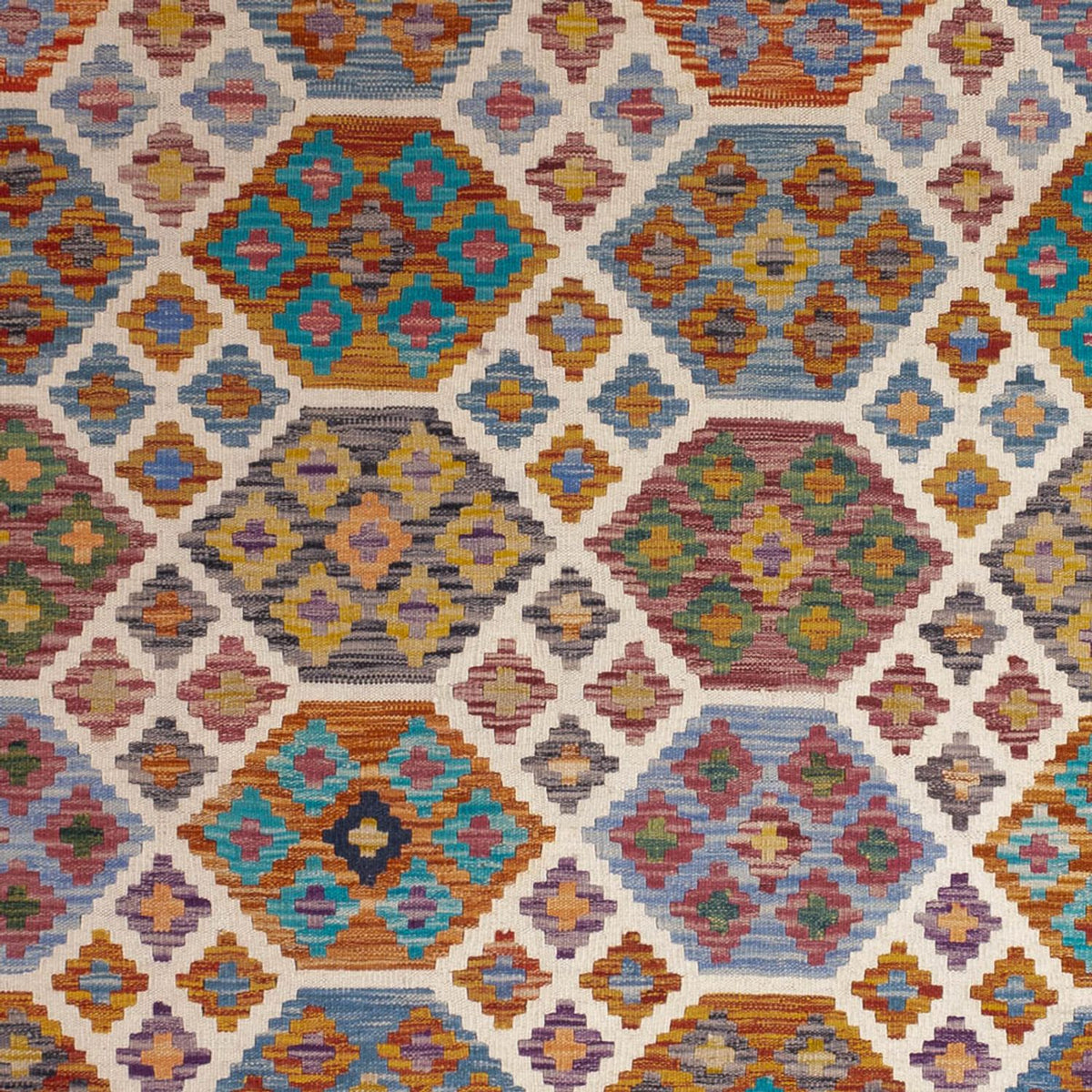 Dywan Kelim - Splash - 255 x 205 cm - wielokolorowy