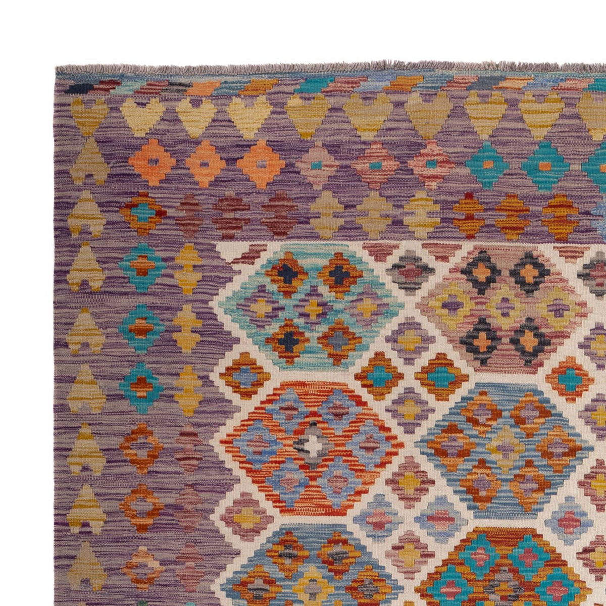 Dywan Kelim - Splash - 255 x 205 cm - wielokolorowy