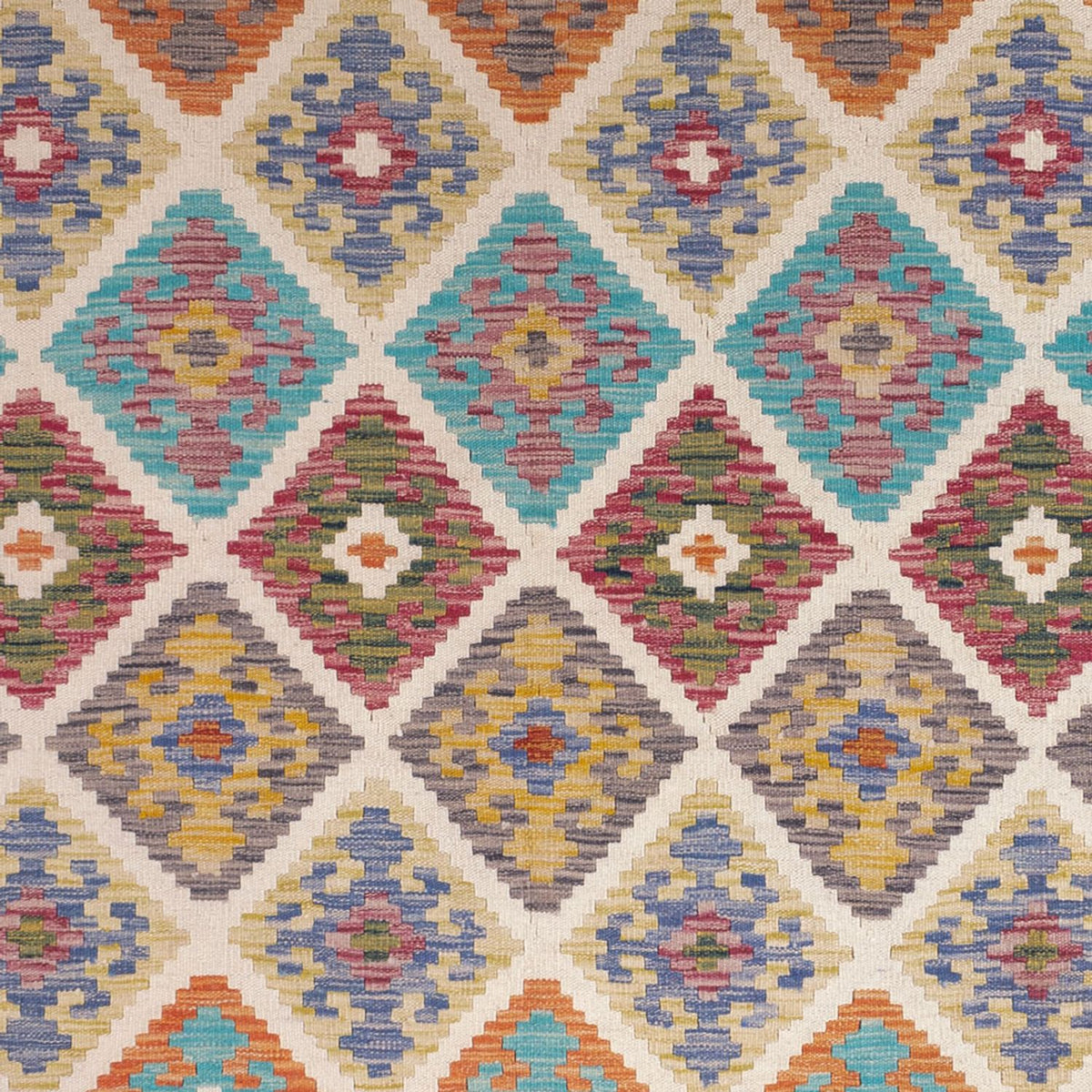 Dywan Kelim - Splash - 246 x 206 cm - wielokolorowy