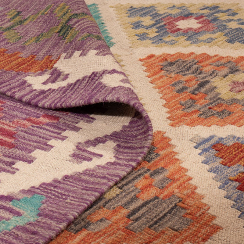 Dywan Kelim - Splash - 246 x 206 cm - wielokolorowy