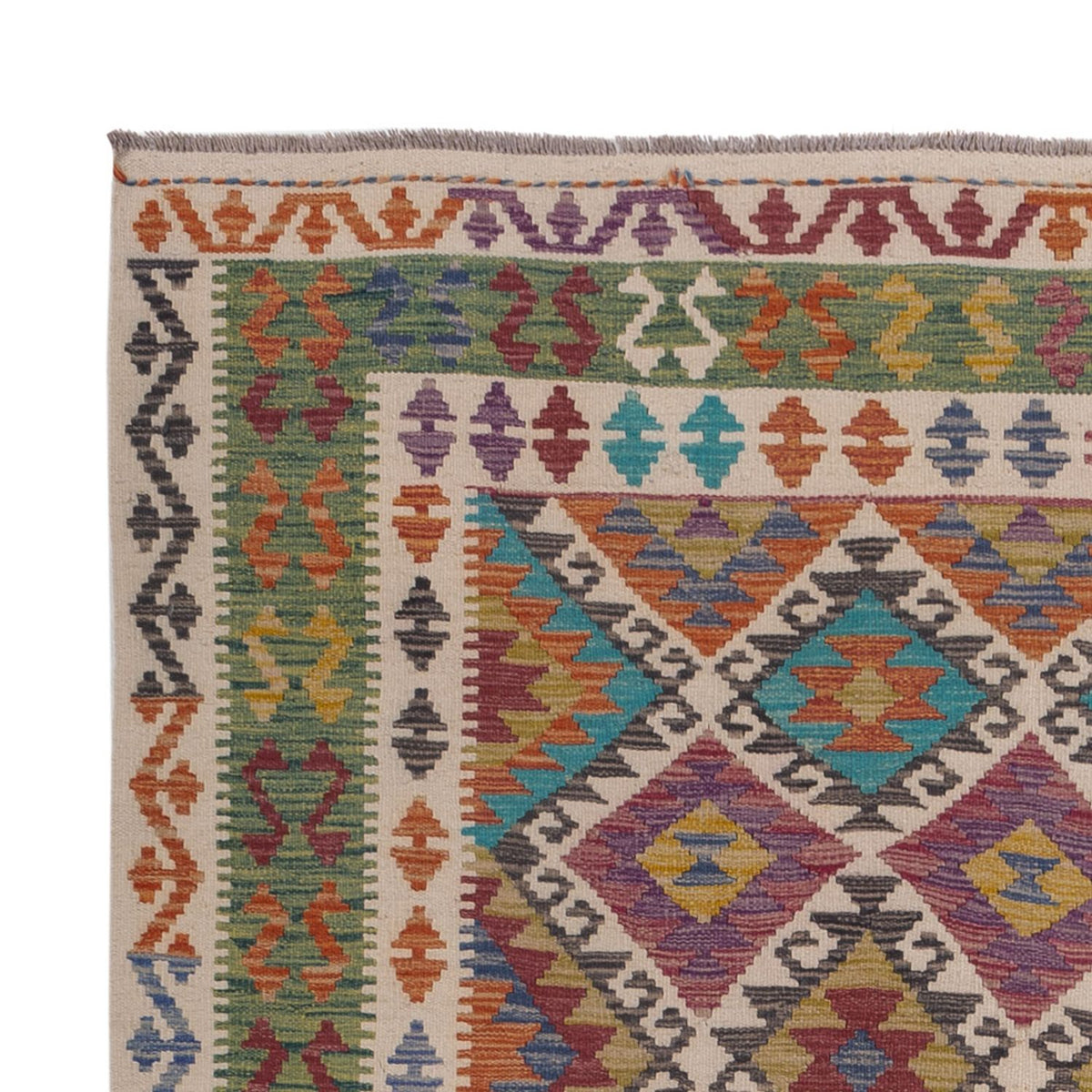 Dywan Kelim - Splash - 305 x 196 cm - wielokolorowy