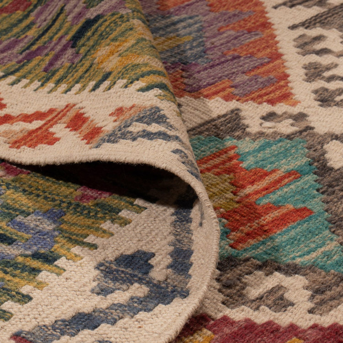 Dywan Kelim - Splash - 305 x 196 cm - wielokolorowy