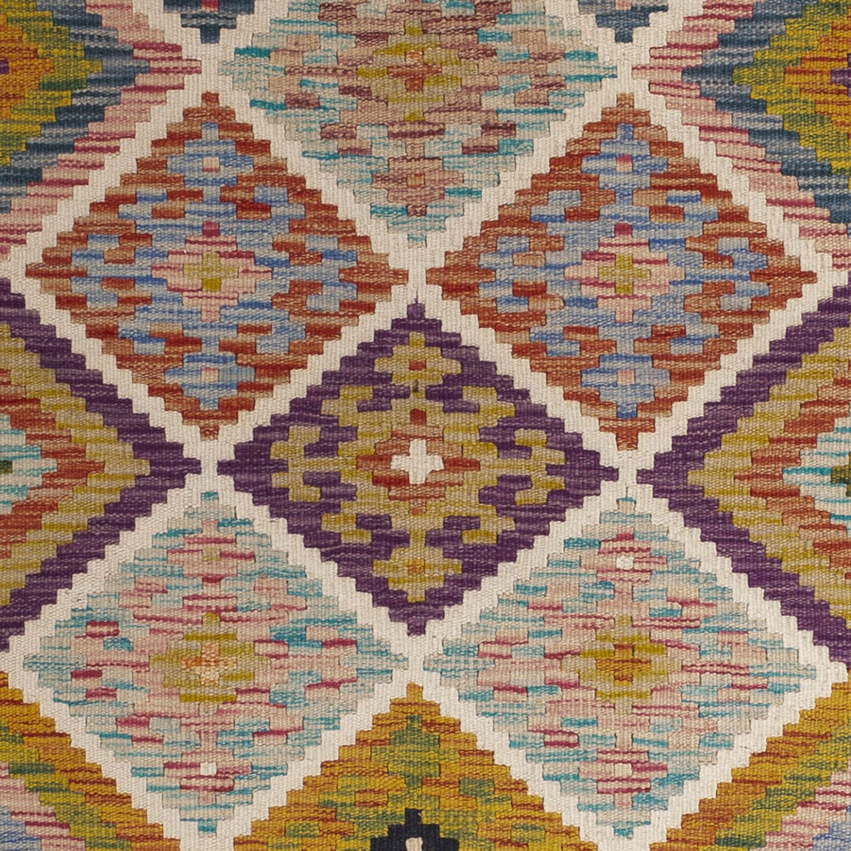 Biegacz Dywan Kelim - Splash - 195 x 95 cm - wielokolorowy