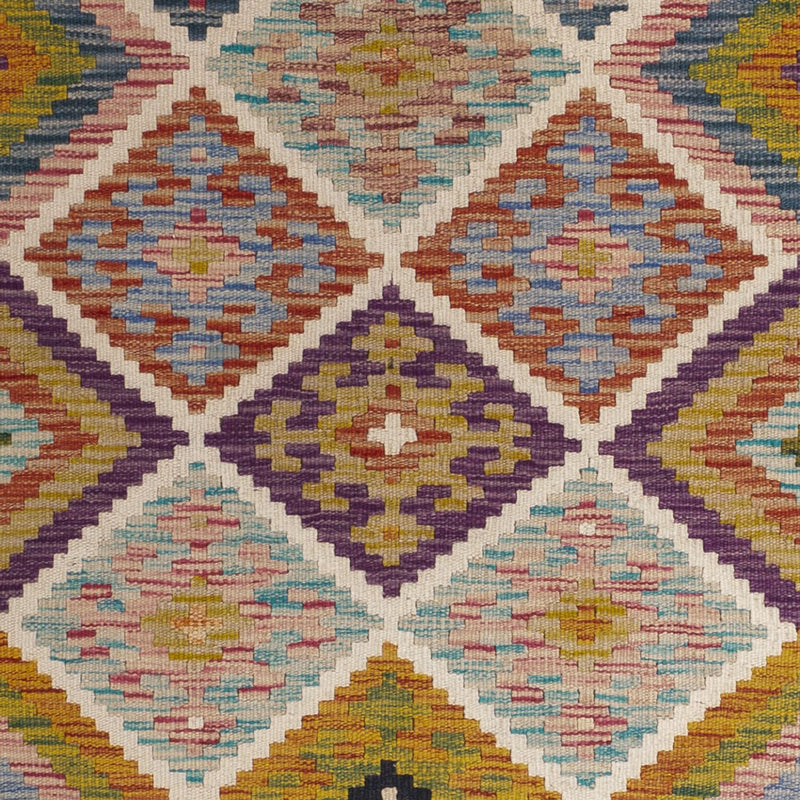 Biegacz Dywan Kelim - Splash - 195 x 95 cm - wielokolorowy