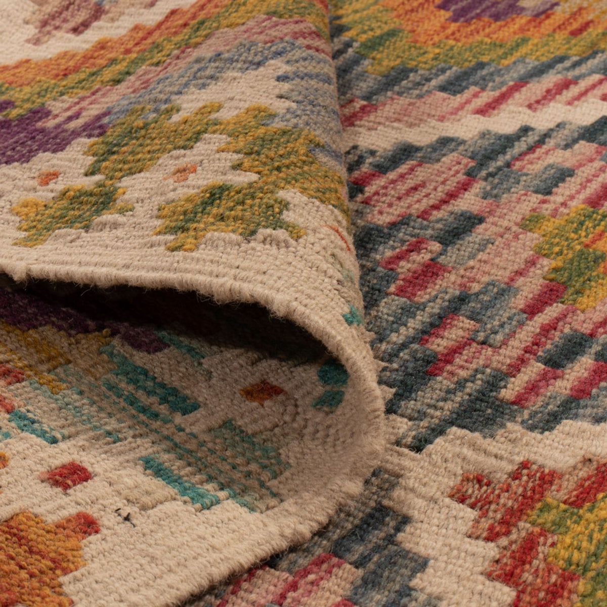 Biegacz Dywan Kelim - Splash - 195 x 95 cm - wielokolorowy