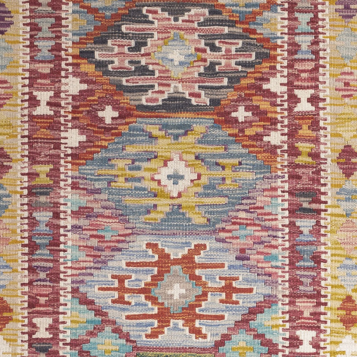 Biegacz Dywan Kelim - Splash - 201 x 94 cm - wielokolorowy