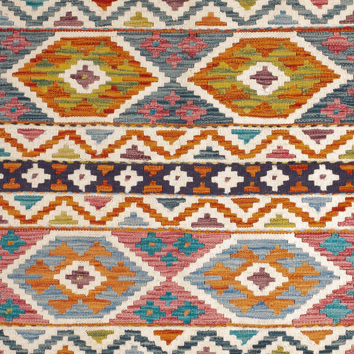 Dywan Kelim - Splash - 197 x 154 cm - wielokolorowy