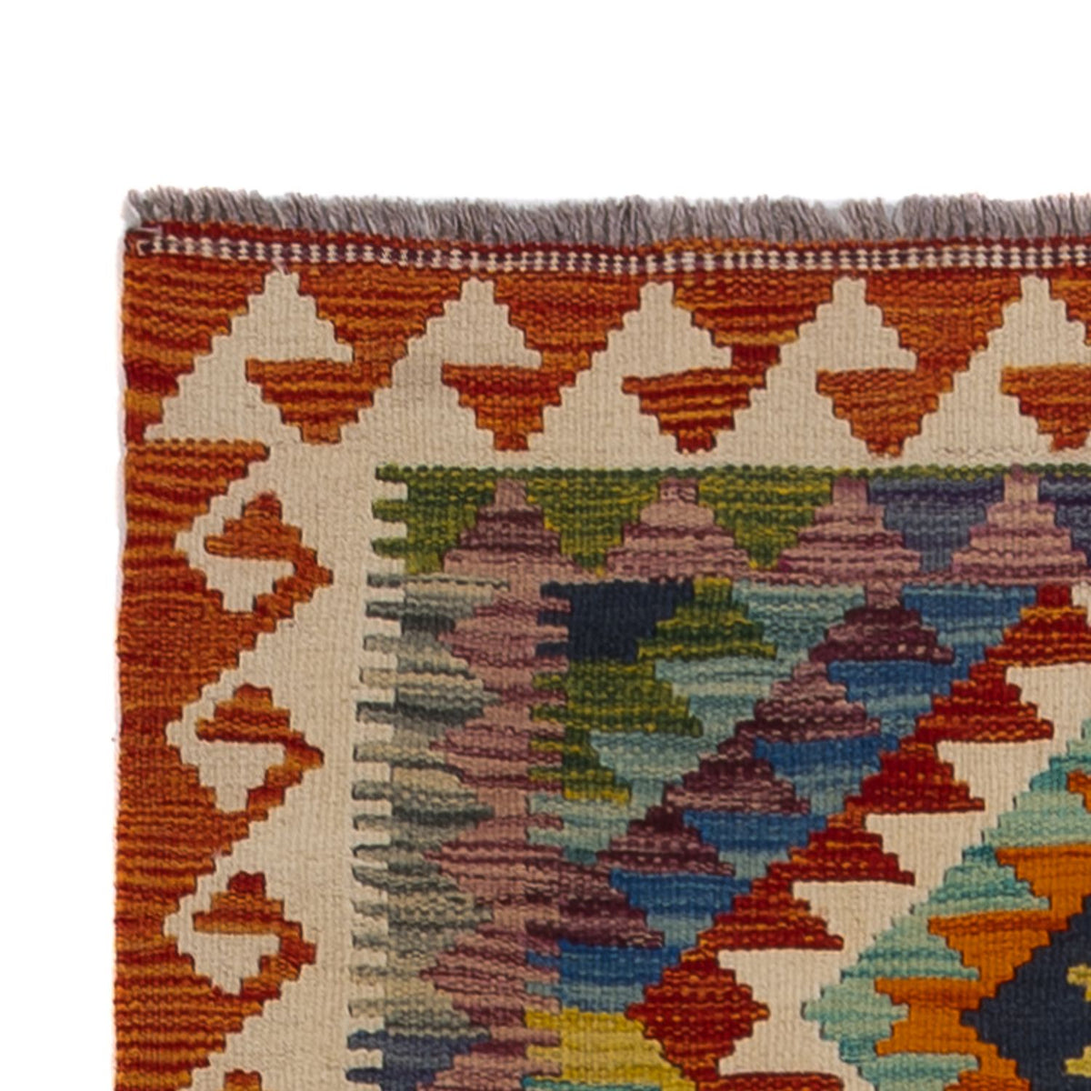 Biegacz Dywan Kelim - Splash - 233 x 87 cm - wielokolorowy