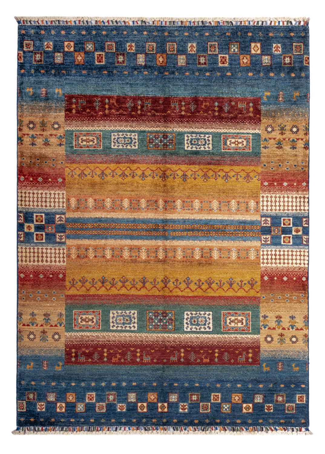 Dywan Gabbeh - Loribaft Perski - 183 x 131 cm - wielokolorowy