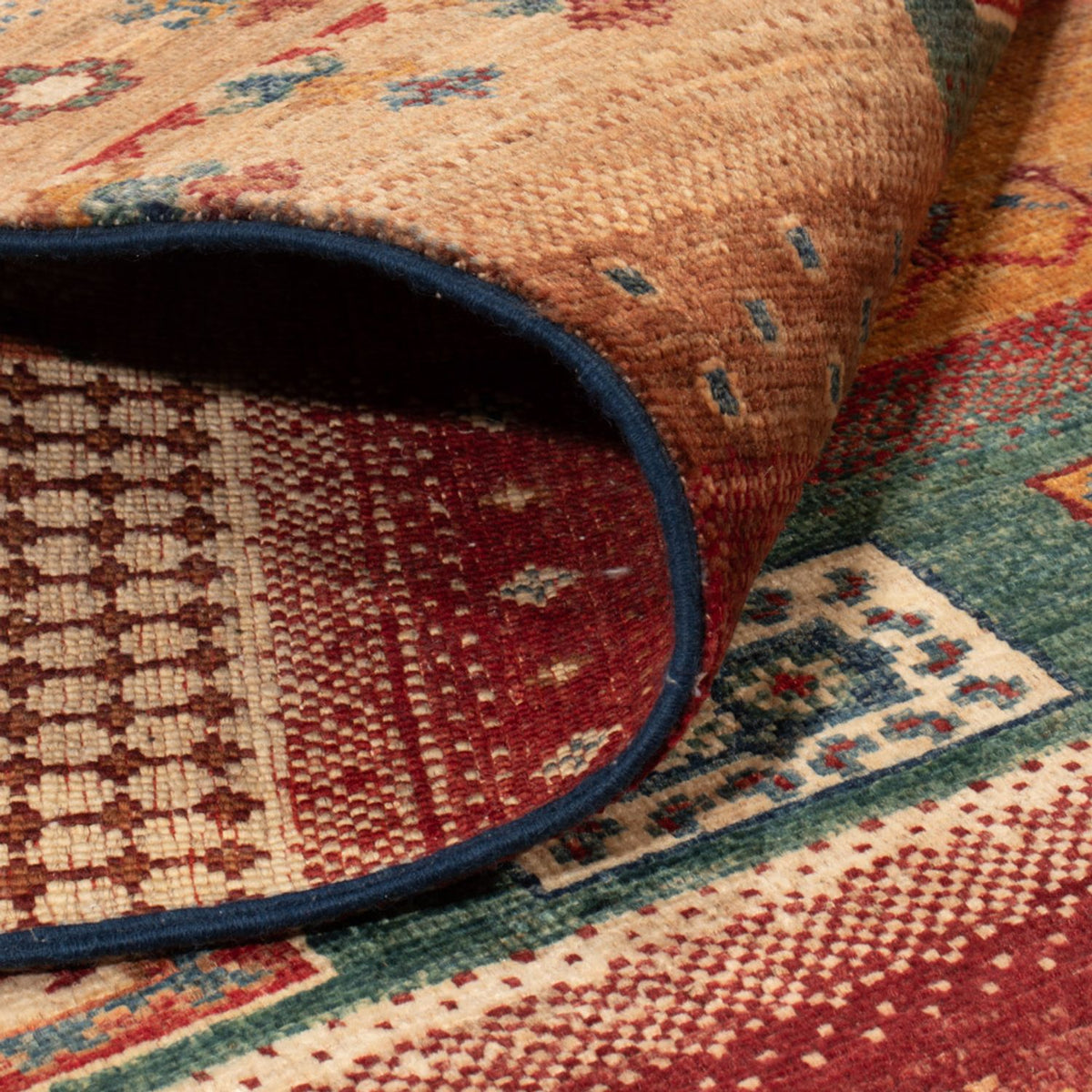 Dywan Gabbeh - Loribaft Perski - 183 x 131 cm - wielokolorowy