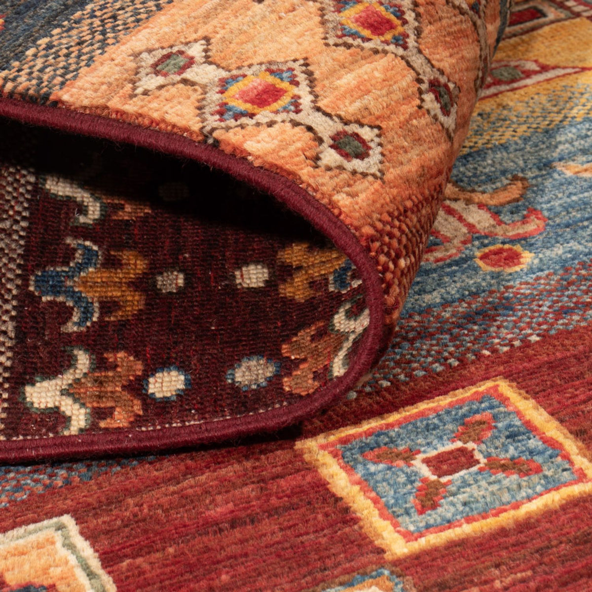 Dywan Gabbeh - Loribaft Perski - 143 x 105 cm - wielokolorowy