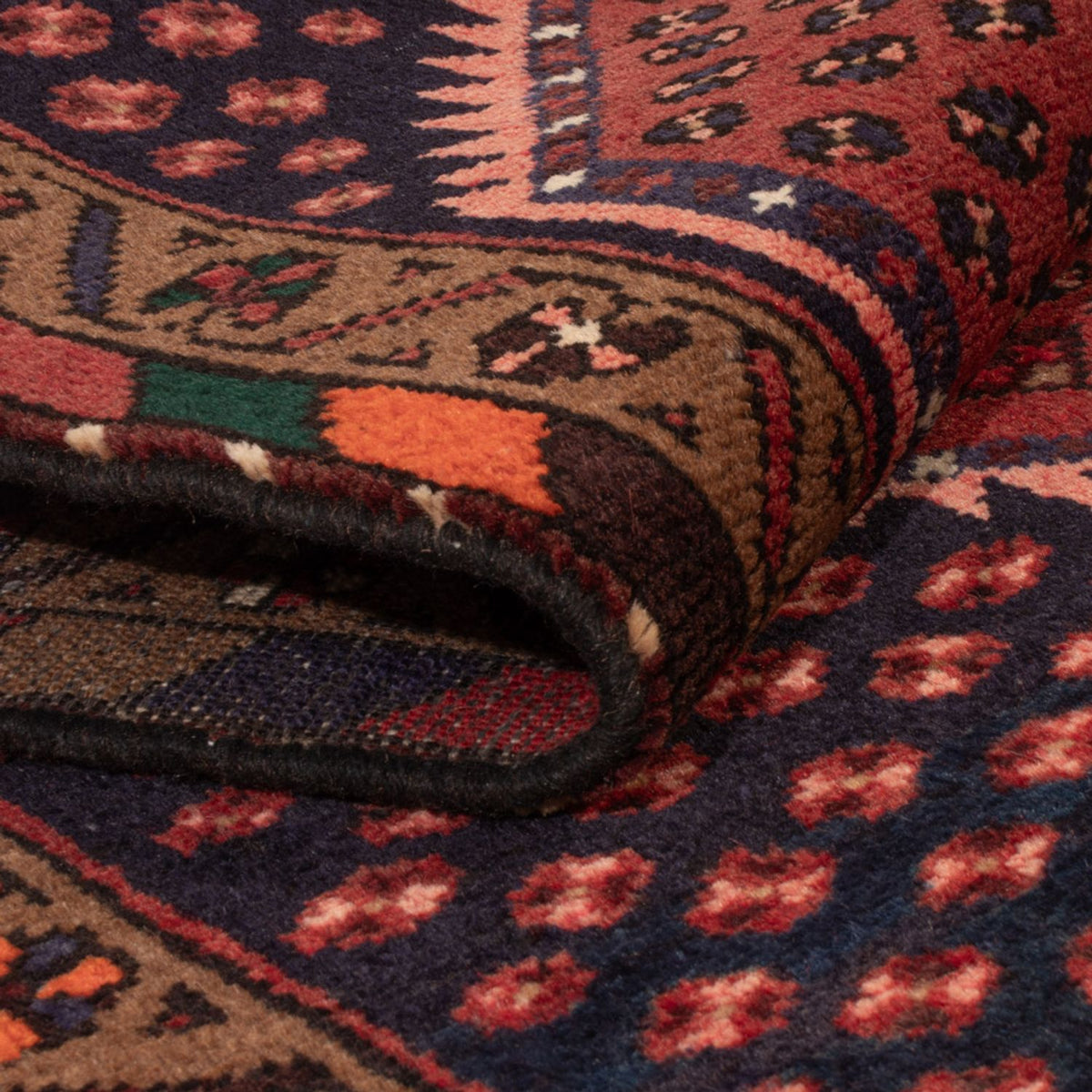 Perski dywan - Nomadyczny - 153 x 74 cm - ciemna czerwień