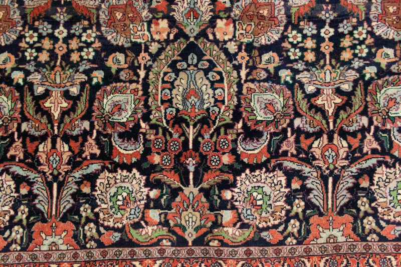 Dywan perski - Bijar kwadratowy  - 197 x 187 cm - niebieski