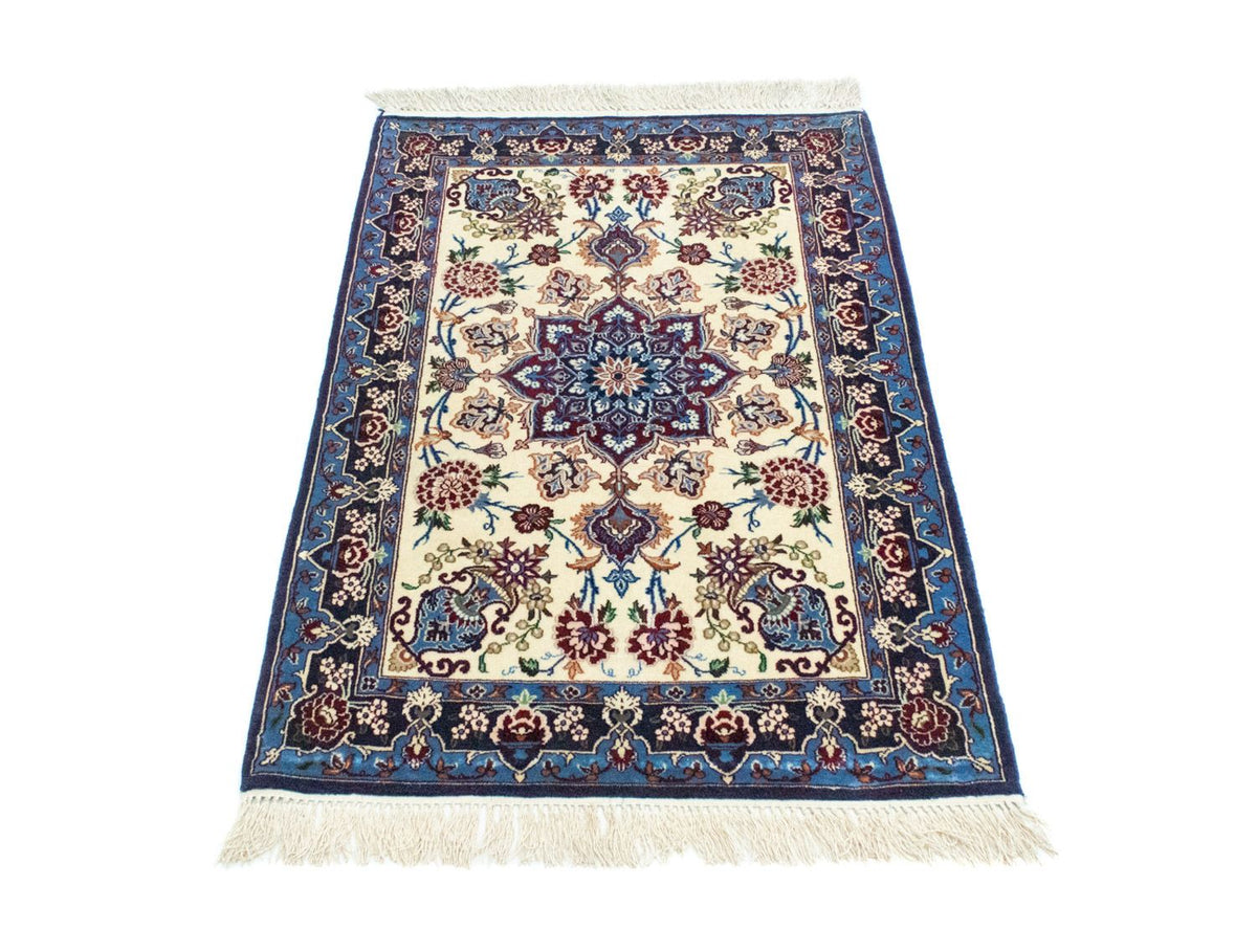 Dywan perski - Isfahan - Premium - 105 x 71 cm - niebieski