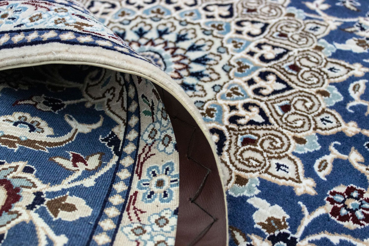 Dywan perski - Nain - 135 x 89 cm - niebieski