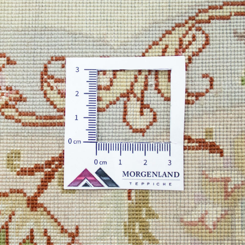 Dywan perski - Tabriz - Premium okrągły  - 148 x 148 cm - beżowy