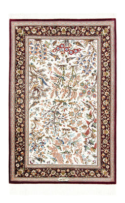Jedwabny dywan - Ghom Silk - Premium - 123 x 80 cm - beżowy