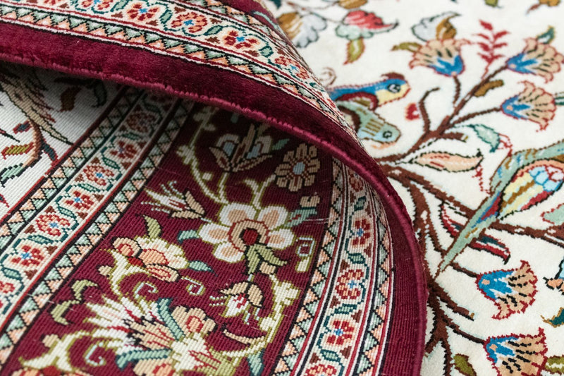 Jedwabny dywan - Ghom Silk - Premium - 123 x 80 cm - beżowy