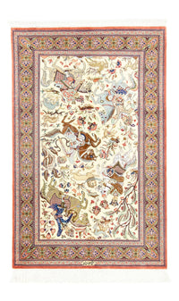 Jedwabny dywan - Ghom Silk - Premium - 121 x 77 cm - beżowy