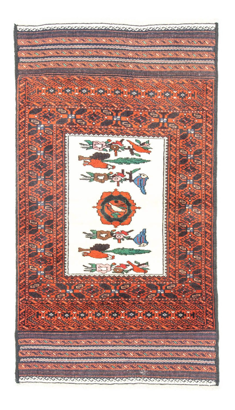 Dywan beludżycki - 157 x 90 cm - pomarańczowy