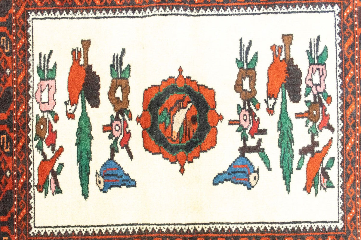 Dywan beludżycki - 157 x 90 cm - pomarańczowy