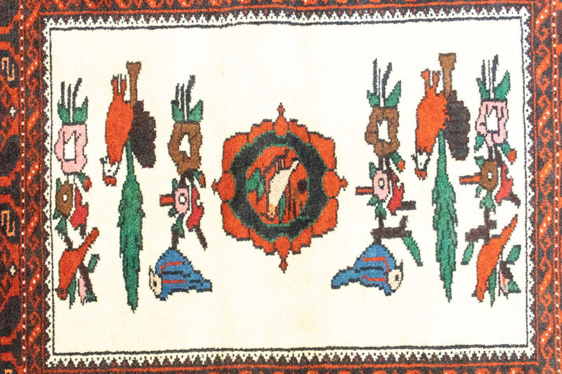 Dywan beludżycki - 157 x 90 cm - pomarańczowy