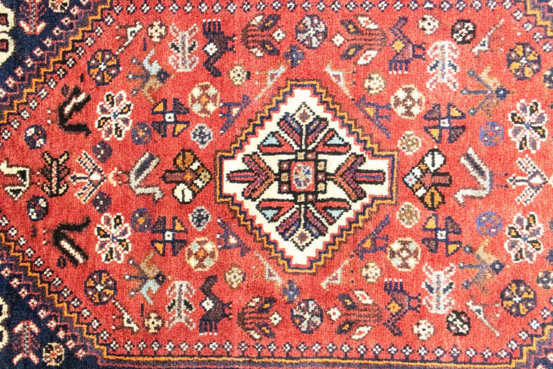 Perski dywan - Nomadyczny - 127 x 75 cm - czerwony