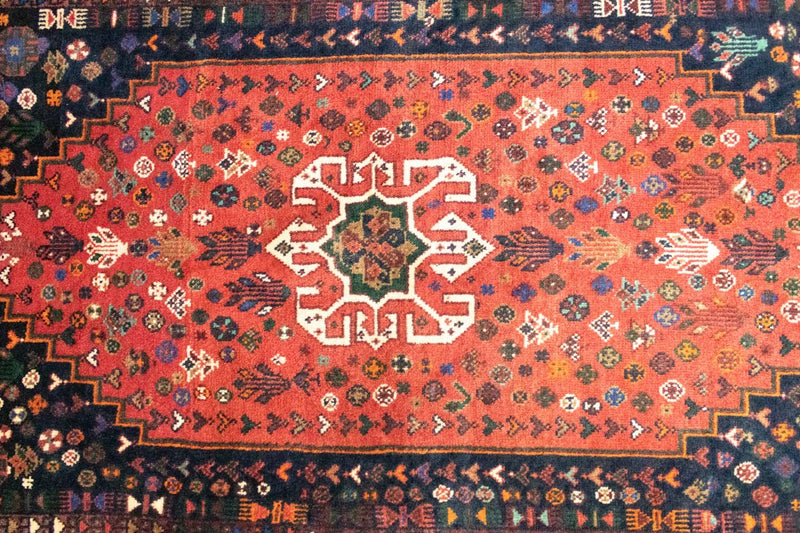 Perski dywan - Nomadyczny - 145 x 92 cm - czerwony