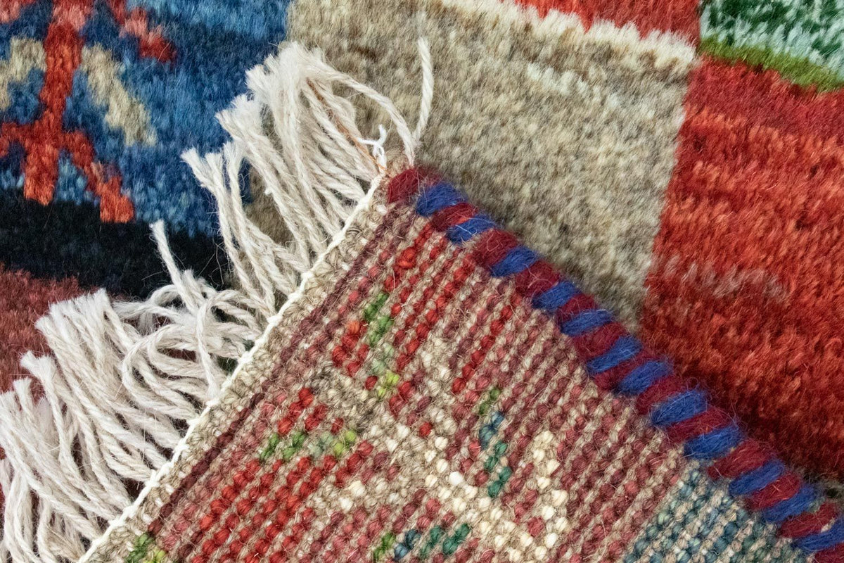 Dywan Gabbeh - perski - 60 x 40 cm - wielokolorowy