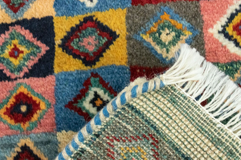 Dywan Gabbeh - perski - 60 x 40 cm - wielokolorowy