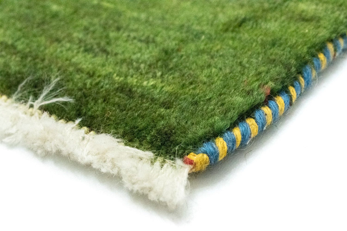 Dywan Gabbeh - perski - 60 x 40 cm - zielona