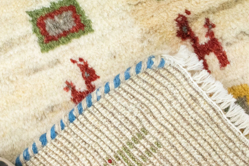 Dywan Gabbeh - perski - 60 x 40 cm - wielokolorowy