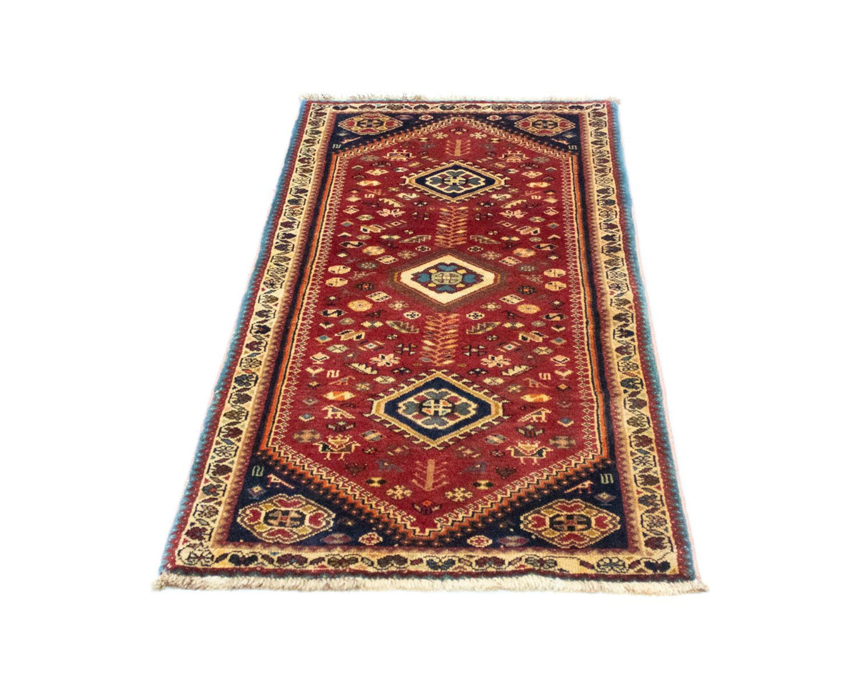 Perski dywan - Nomadyczny - 148 x 73 cm - czerwony