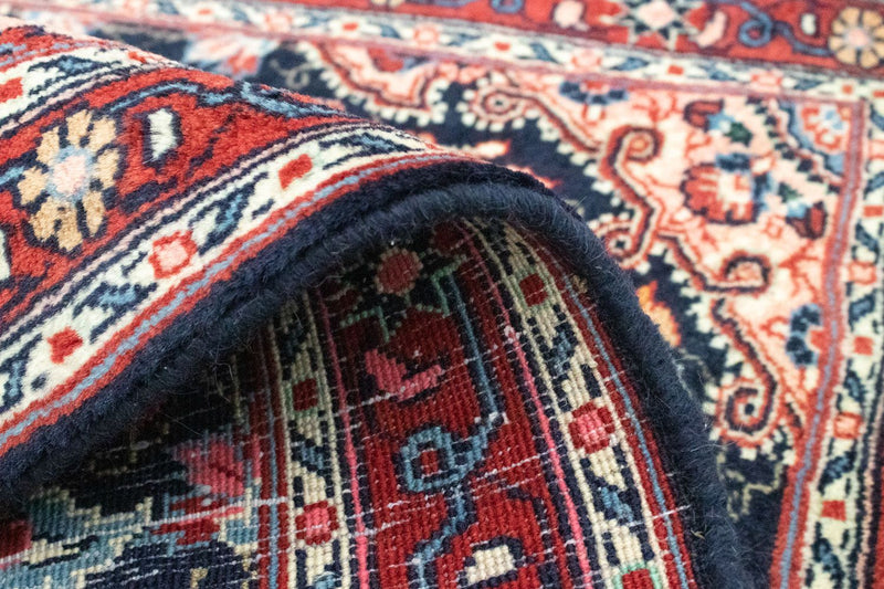 Dywan perski - Bijar - 90 x 73 cm - niebieski