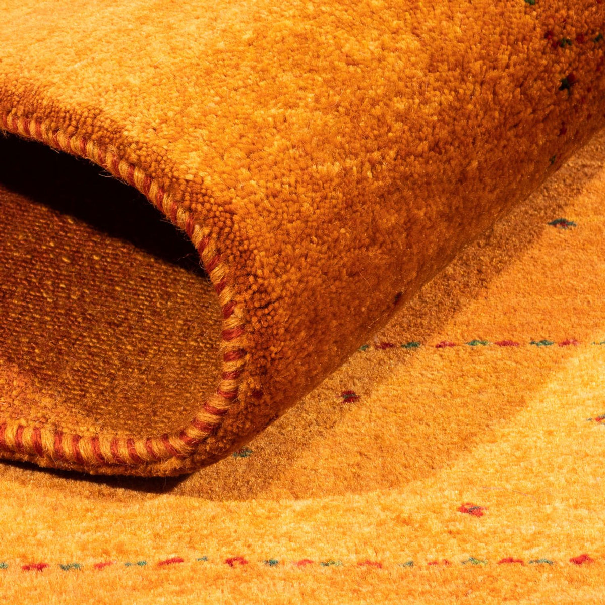 Dywan Gabbeh - Loribaft Perski - 160 x 110 cm - pomarańczowy