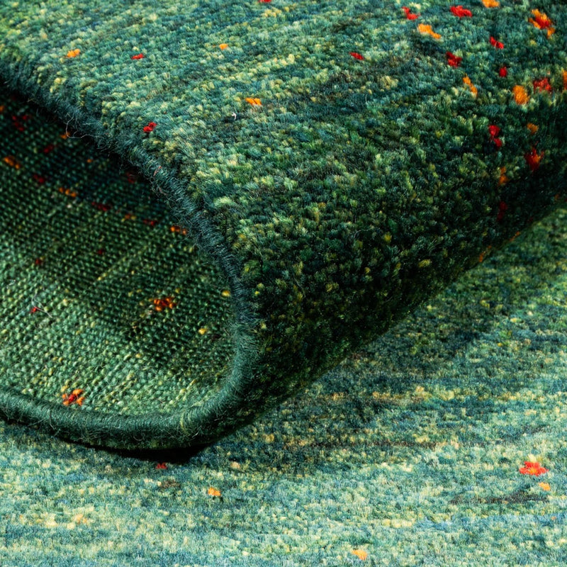 Dywan Gabbeh - Loribaft Perski - 146 x 98 cm - zielona