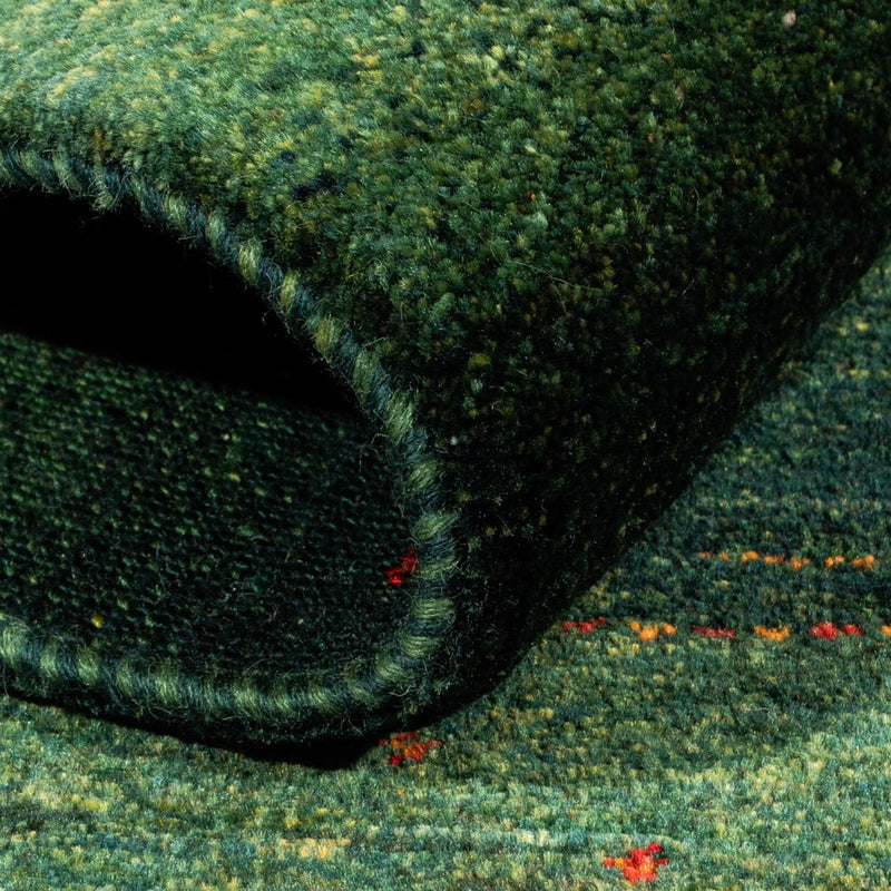 Dywan Gabbeh - Loribaft Perski - 164 x 110 cm - zielona