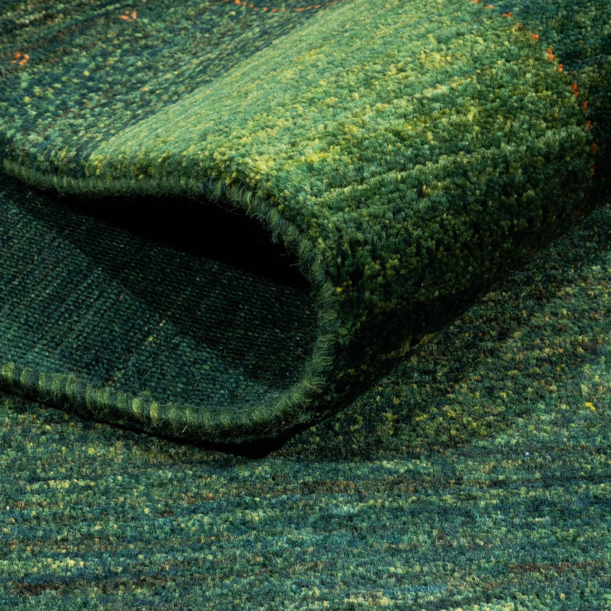 Dywan Gabbeh - Loribaft Perski - 170 x 110 cm - zielona