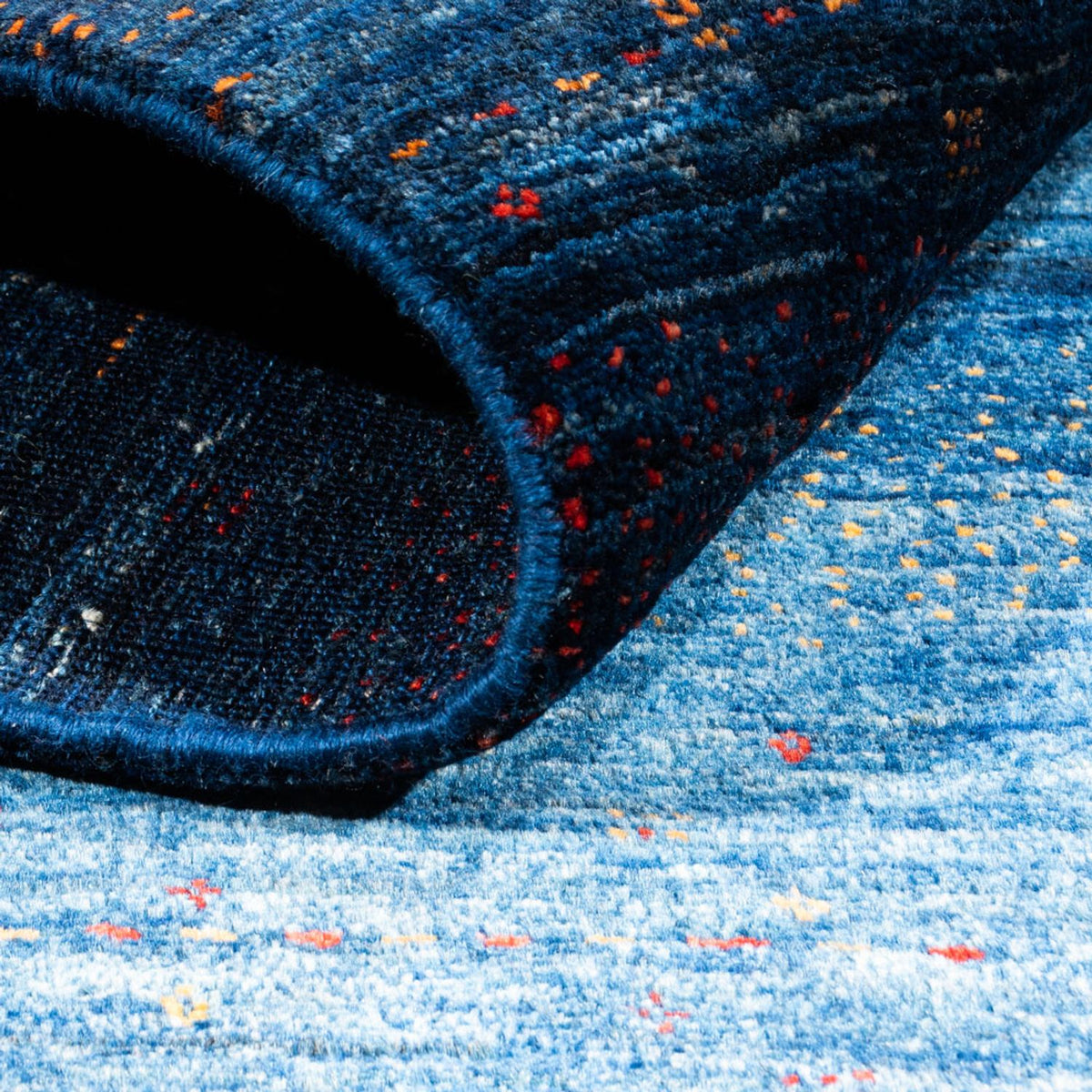 Dywan Gabbeh - Loribaft Perski - 171 x 116 cm - niebieski