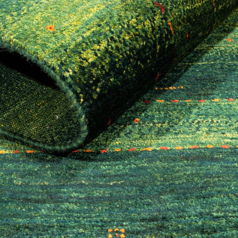 Dywan Gabbeh - Loribaft Perski - 134 x 85 cm - zielona