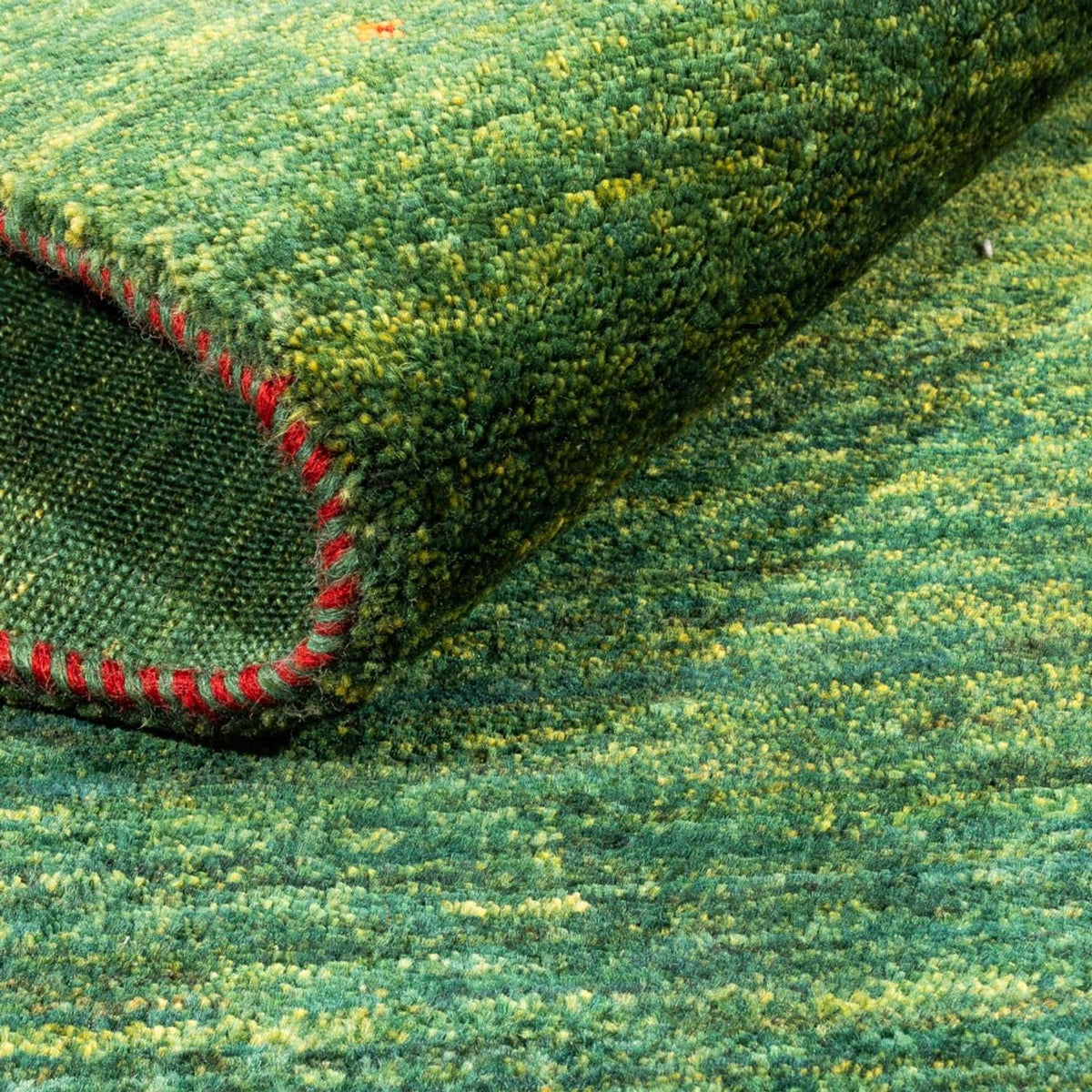 Dywan Gabbeh - Loribaft Perski - 126 x 83 cm - zielona