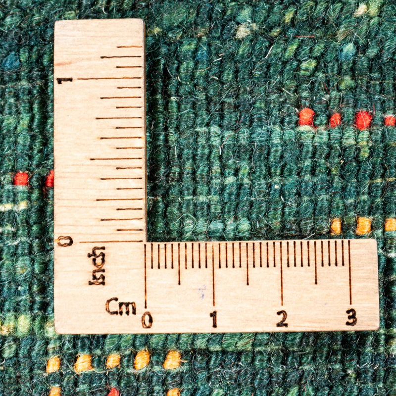 Dywan Gabbeh - Loribaft Perski - 129 x 84 cm - zielona