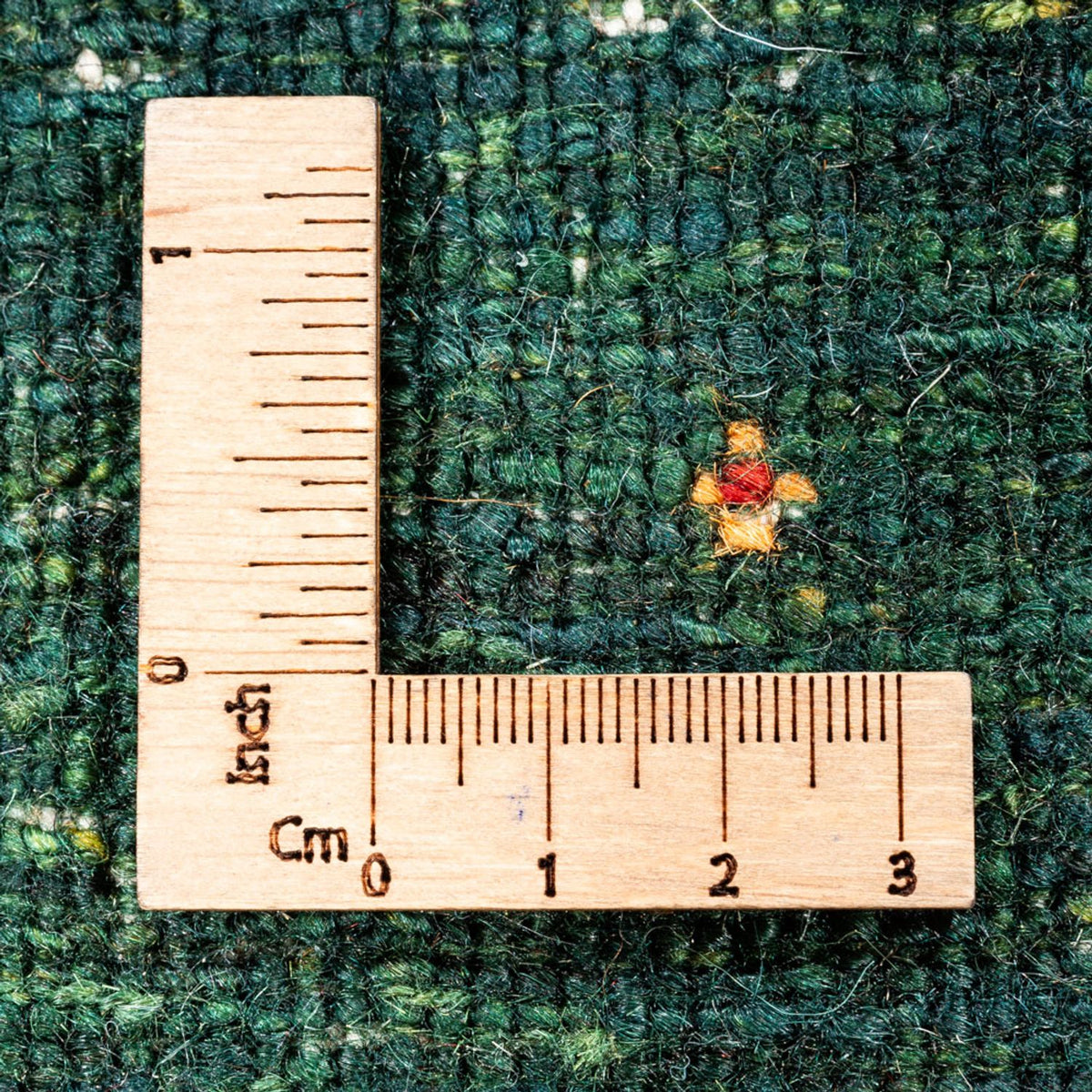 Dywan Gabbeh - Loribaft Perski - 115 x 86 cm - zielona