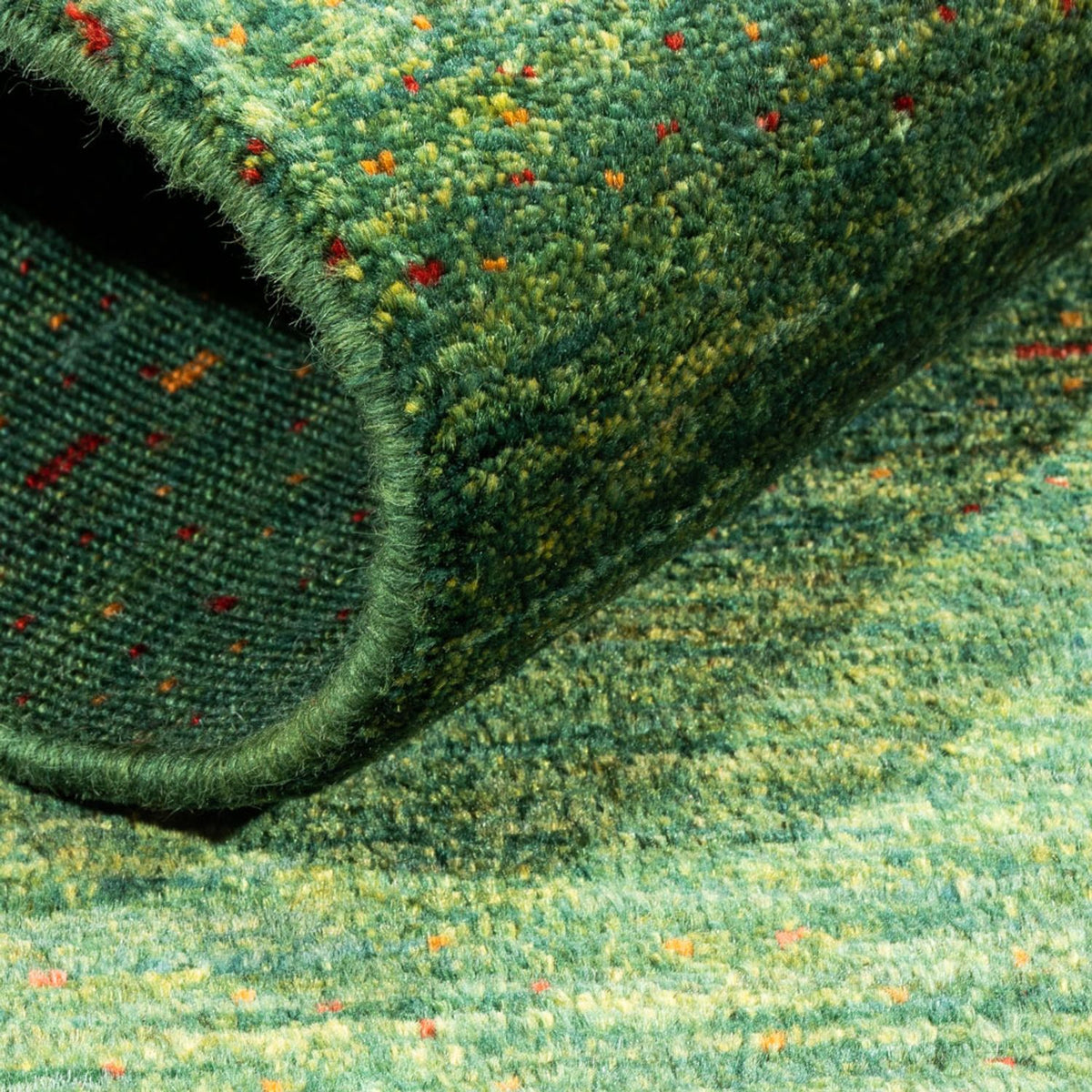 Dywan Gabbeh - Loribaft Perski - 140 x 70 cm - zielona